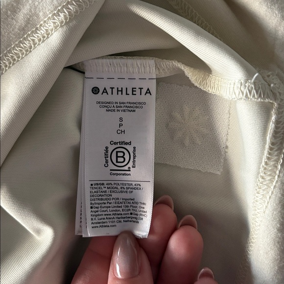 Athleta Women’s Soft Half Zip Pullover Sweatshirt Cream White Size S - Picture 7 of 7